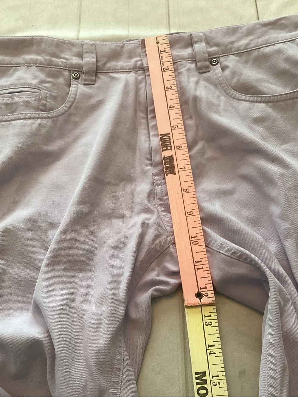 Saks Fifth Avenue Lavender Straight-Leg Cotton Pants